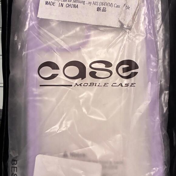 CASE MOBILE CASE Other - NWT purple jelly case Plus screen-protector for Samsung A03